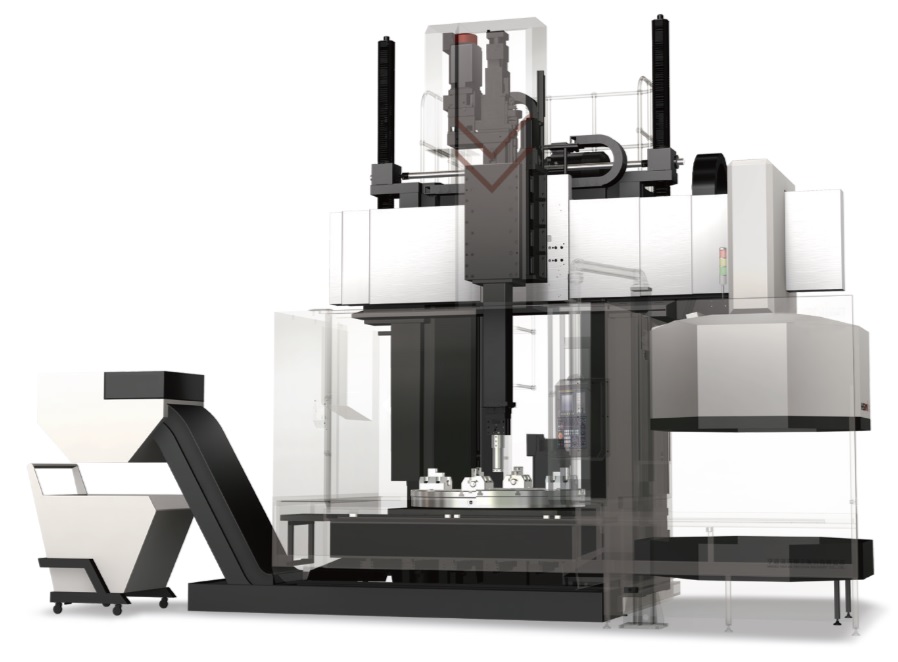 LV-160 Vertical Lathe - Cross beam travel